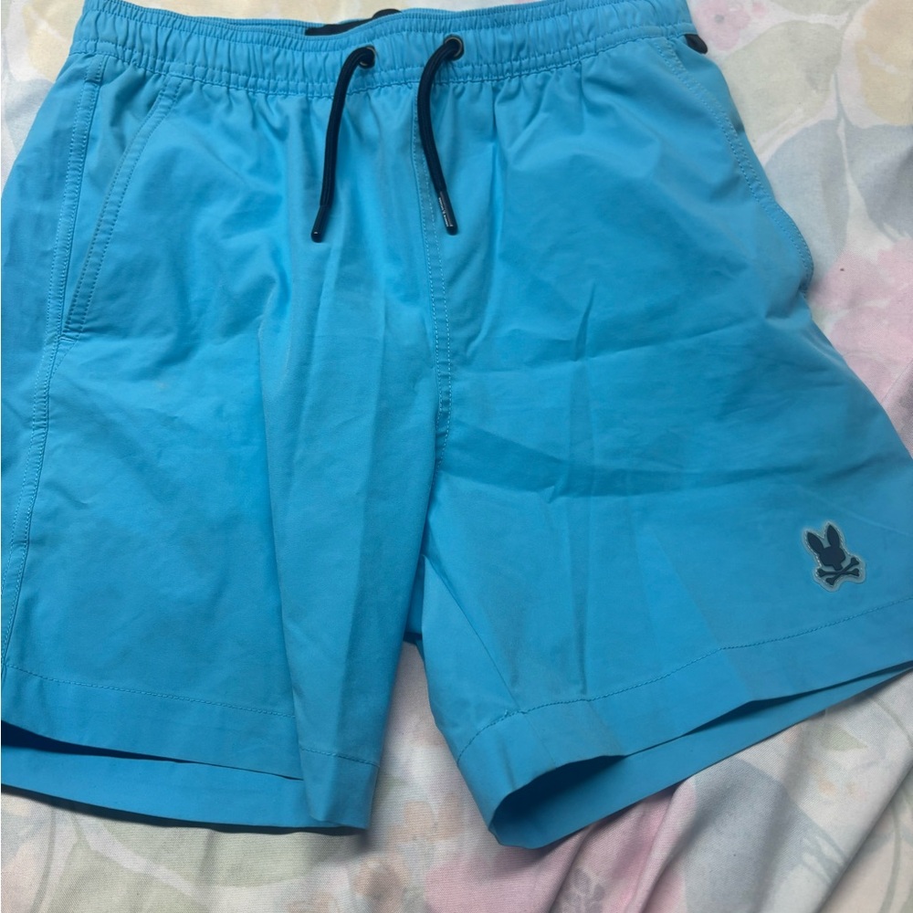 Psycho Bunny Kids Swim Trunks - Light Blue
